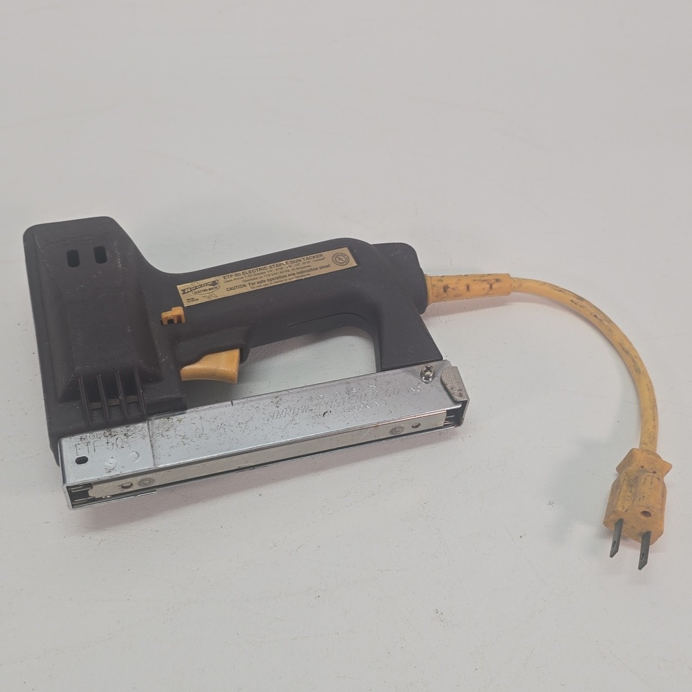 Arrow ETF50 Corded Electric Staple Gun Black Yellow Silver Model ETF50 MPN ETF50